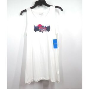 Columbia Bluff Mesa Tank Top Van Life Graphic White L NWT